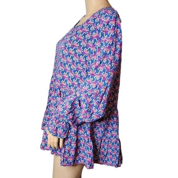 Jane and Delancy peasants long sleeve flowy rayon blouse. - Picture 12 of 17